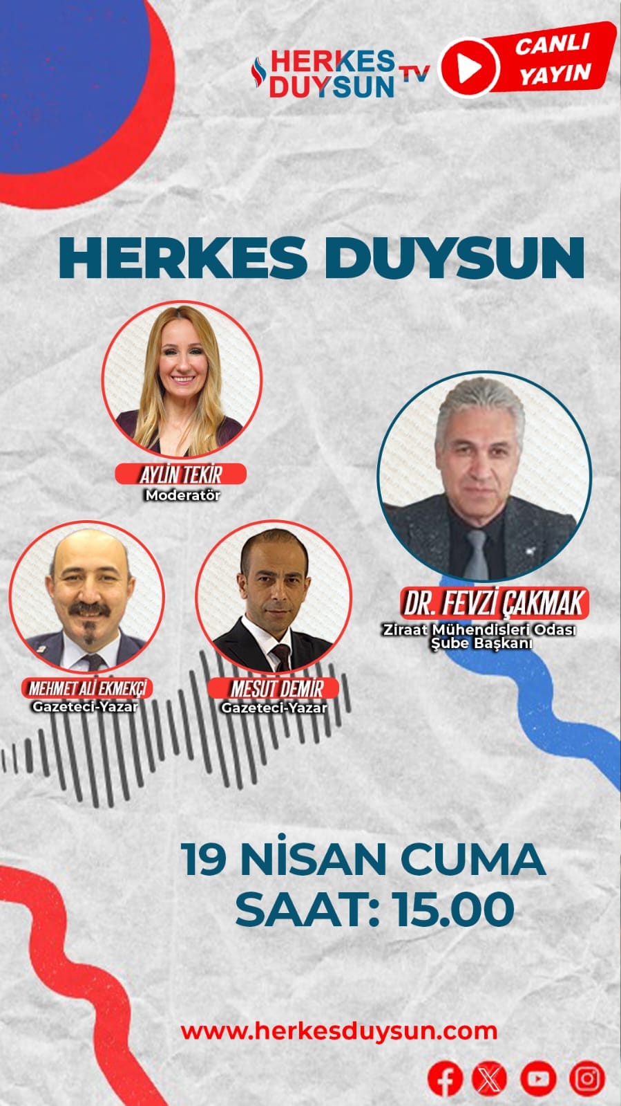 ŞUBE BAŞKANIMIZ "HERKES DUYSUN" PROGRAMININ CANLI YAYIN KONUĞU OLDU