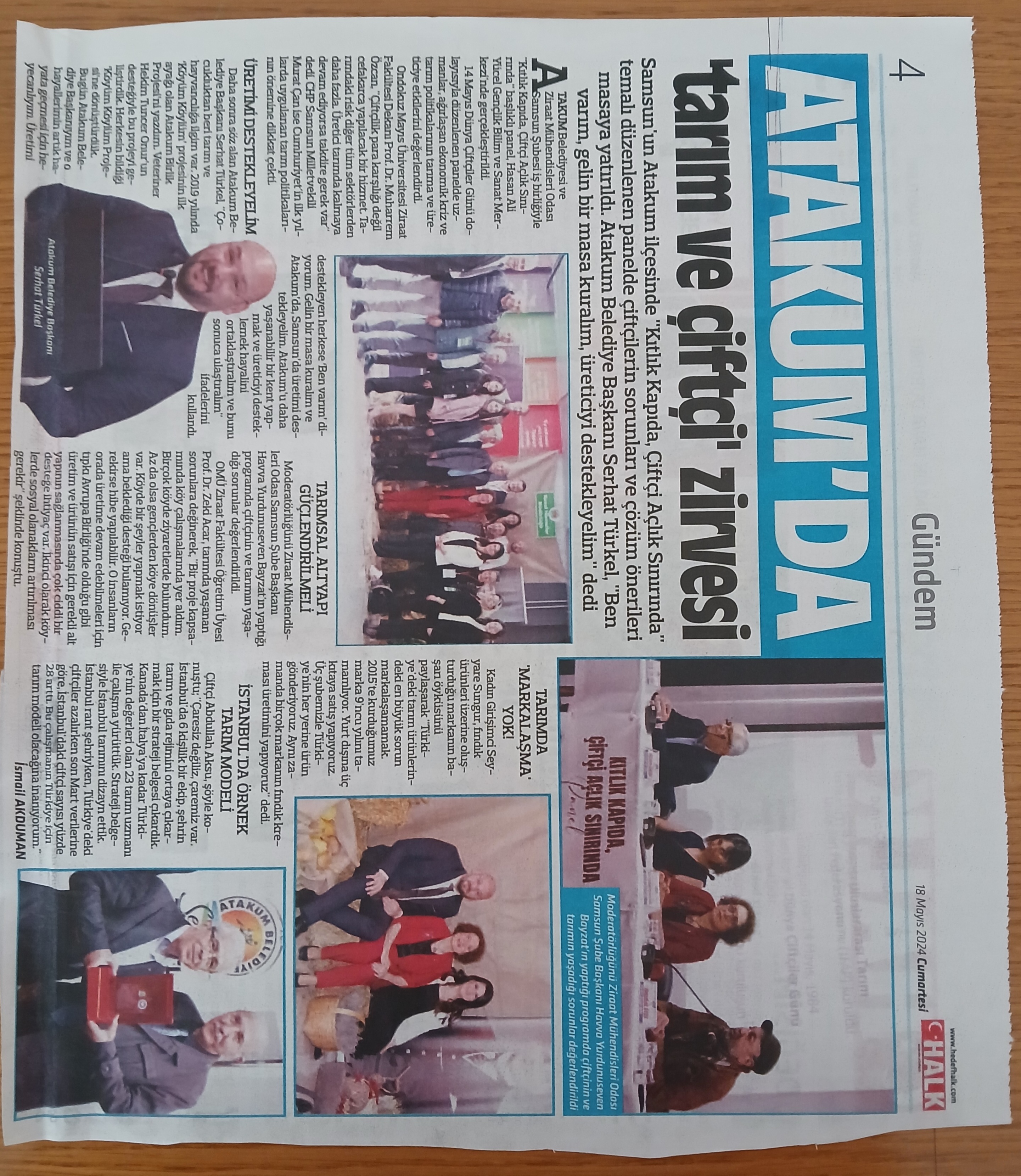 HEDEF HALK GAZETESİ: ATAKUM'DA TARIM VE ÇİFTÇİ SERVİSİ-18 MAYIS 2024