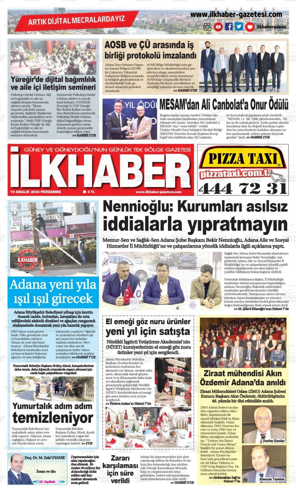 İLKHABER GAZETESİ: ZİRAAT MÜHENDİSİ AKIN ÖZDEMİR VEFATININ 46. YILINDA ADANA’DA ANILDI- 17 ARALIK 2024