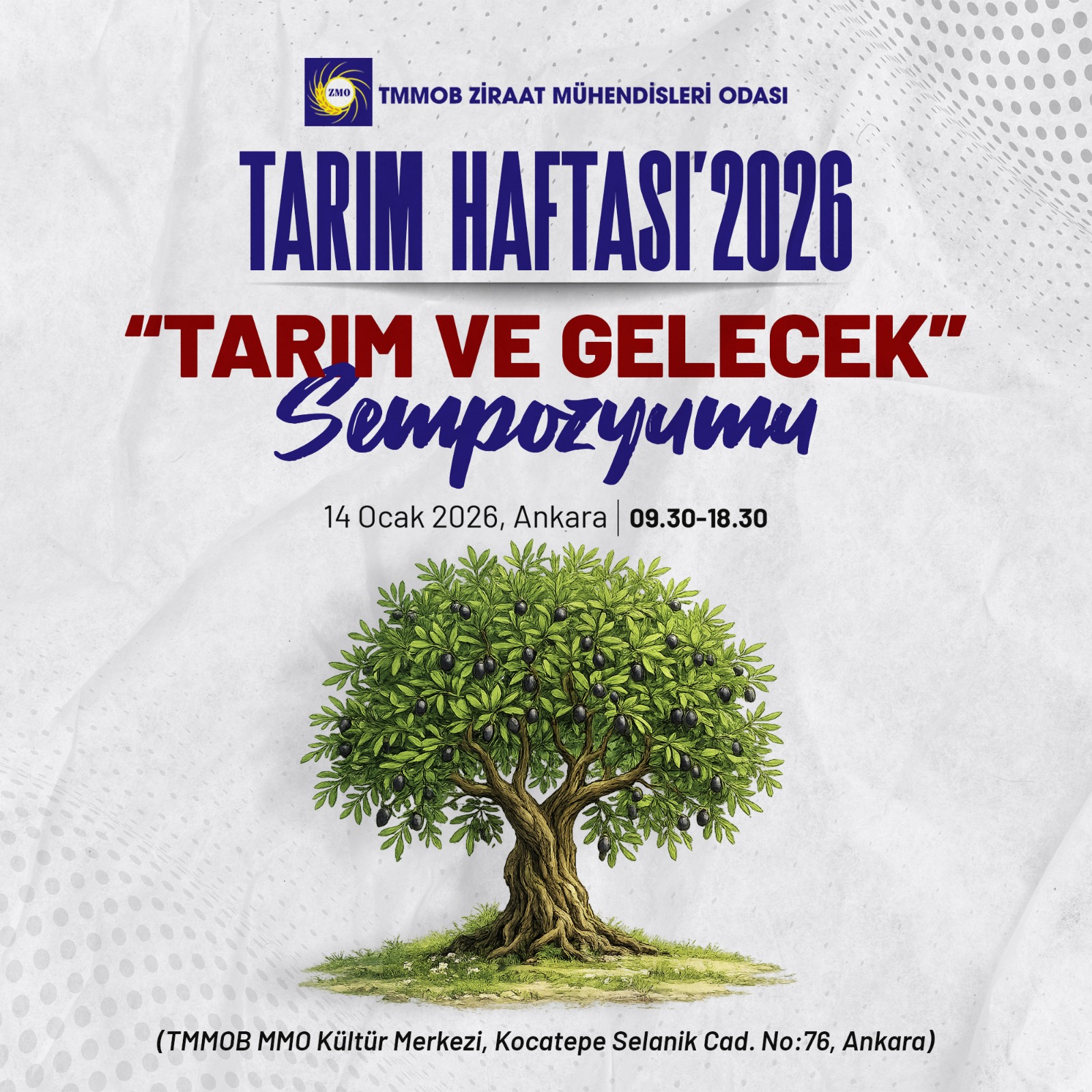 TARIM HAFTASI’2026  “TARIM VE GELECEK” SEMPOZYUMU  14 OCAK 2026, ANKARA