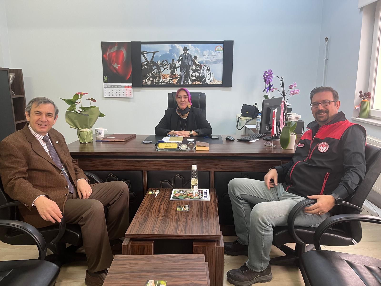 BİTKİSEL ÜRETİM VE BİTKİ SAĞLIĞI ŞUBE MÜDÜRÜ YASEMİN YİĞİT BOZKURT'A TEBRİK ZİYARETİNDE BULUNDUK