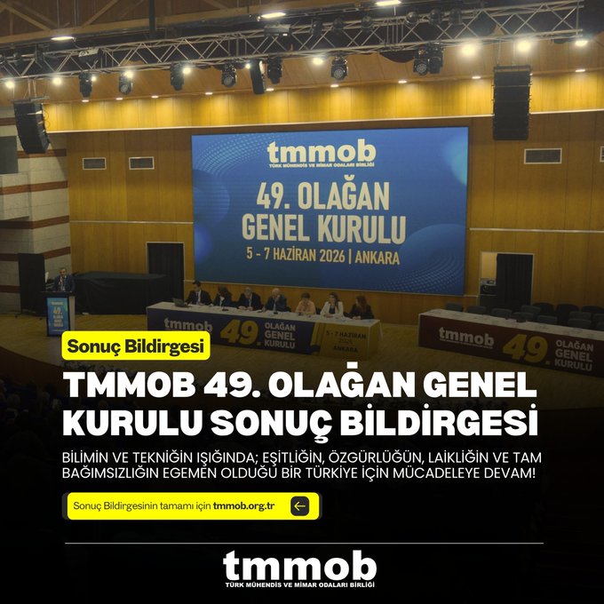 TMMOB 49. OLAĞAN GENEL KURULU SONUÇ BİLDİRGESİ