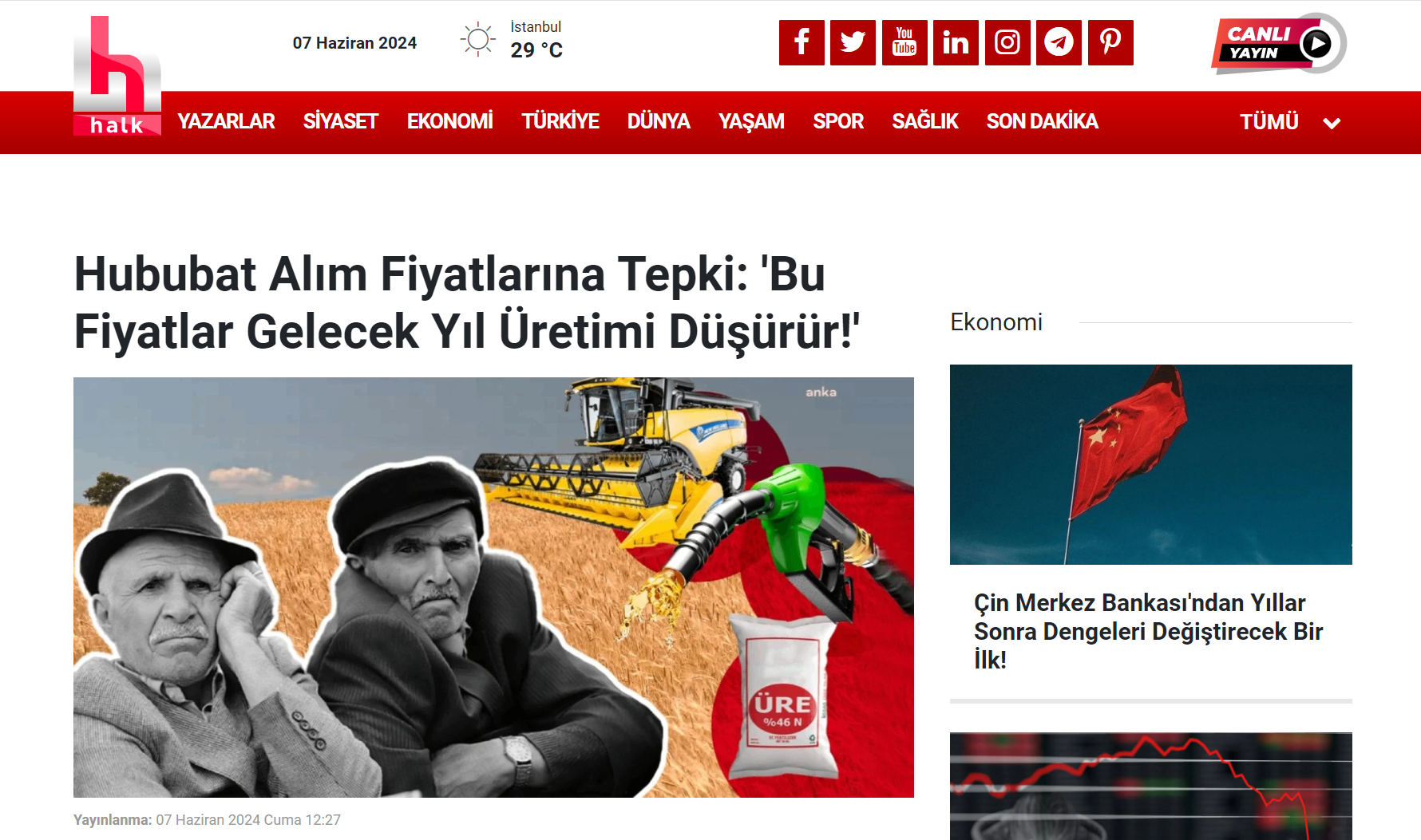 HALK TV: HUBUBAT ALIM FİYATLARINA TEPKİ: 'BU FİYATLAR GELECEK YIL ÜRETİMİ DÜŞÜRÜR!'- 7 HAZİRAN 2024