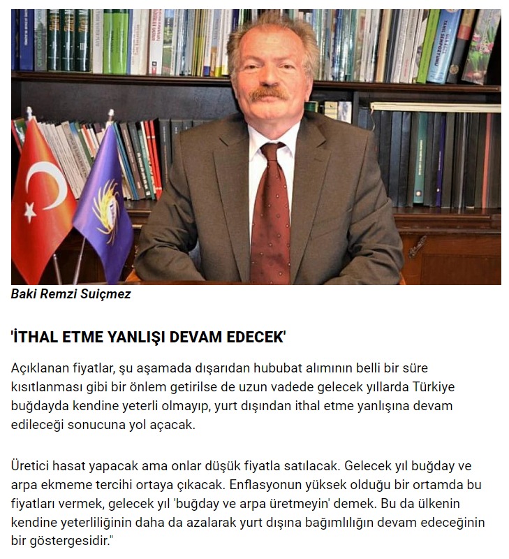 KARAR GAZETESİ: ZMO'DAN HUBUBAT ALIM FİYATLARINA TEPKİ: ÇİFTÇİLERE 'BUĞDAY VE ARPA ÜRETMEYİN' DİYORLAR- 7 HAZİRAN 2024
