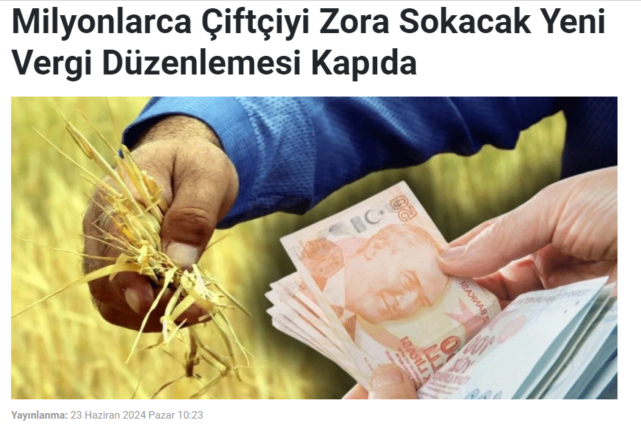 HALK TV: MİLYONLARCA ÇİFTÇİYİ ZORA SOKACAK YENİ VERGİ DÜZENLEMESİ KAPIDA - 23 HAZİRAN 2024