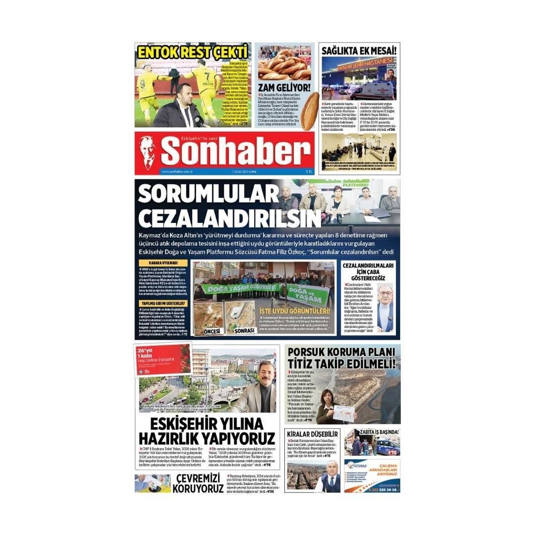 SON HABER GAZETESİ: PORSUK KORUMA PLANI TİTİZ TAKİP EDİLMELİ-3 OCAK 2025