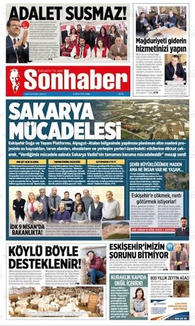 SON HABER GAZETESİ:  SAKARYA MÜCADELESİ- 4 NİSAN 2025