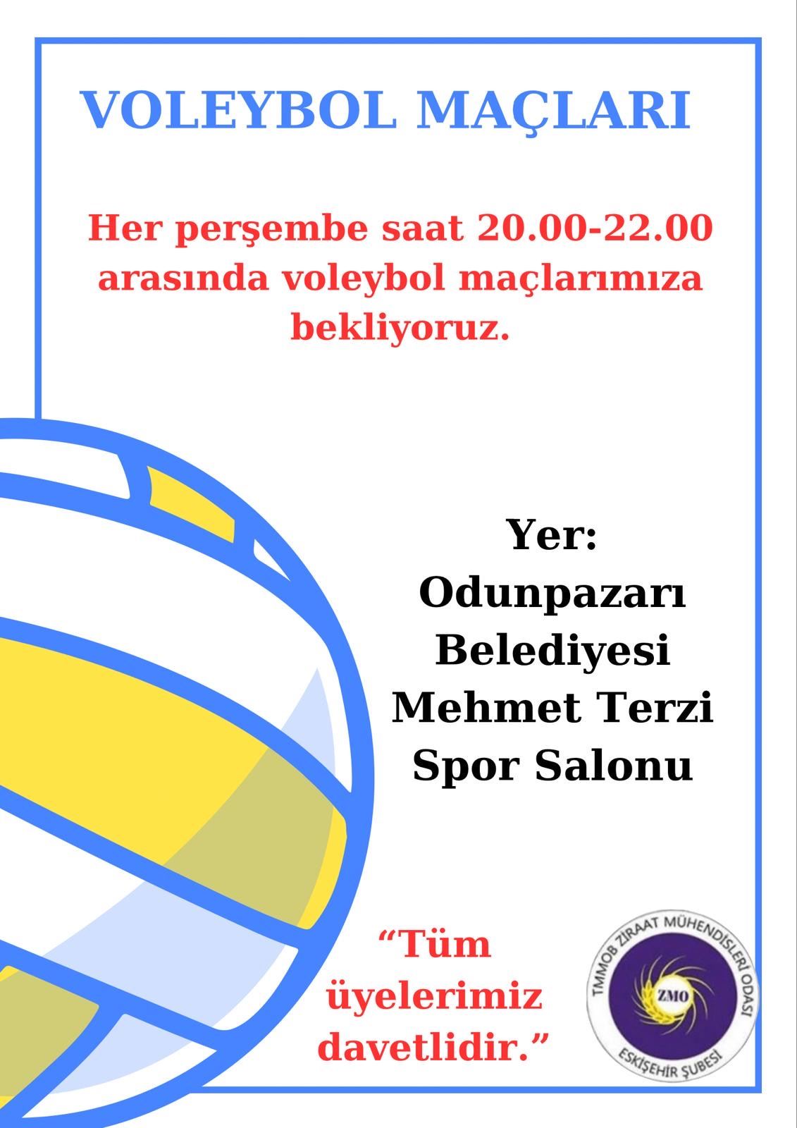 TMMOB ZMO ESKİŞEHİR ŞUBESİ VOLEYBOL MAÇLARI