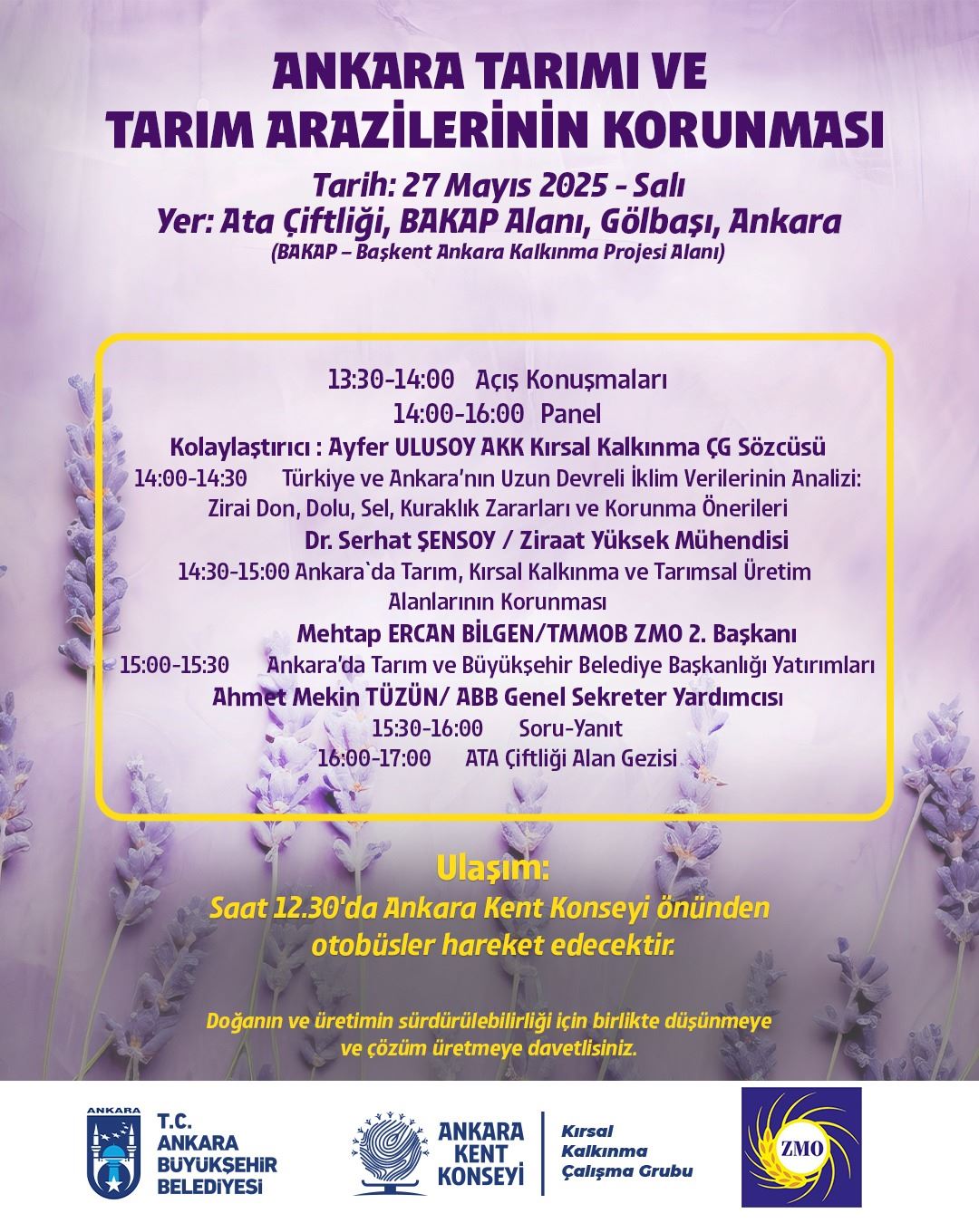 ANKARA TARIMI VE TARIM ARAZİLERİNİN KORUNMASI PANELİ- 27 MAYIS 2025