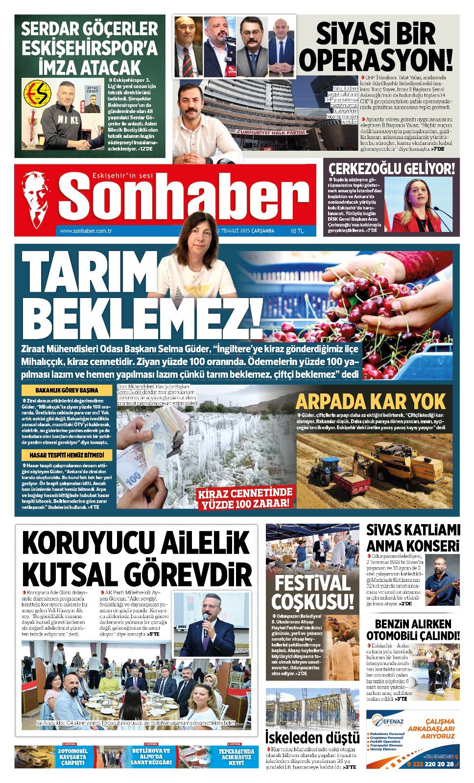 SON HABER: TARIM BEKLEMEZ! - 02 TEMMUZ 2025