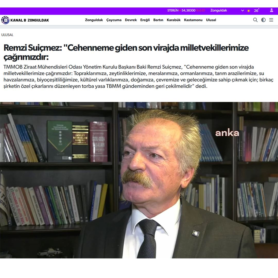 KANAL B ZONGULDAK: REMZİ SUİÇMEZ: "CEHENNEME GİDEN SON VİRAJDA MİLLETVEKİLLERİMİZE ÇAĞRIMIZDIR - 8 TEMMUZ 2025 