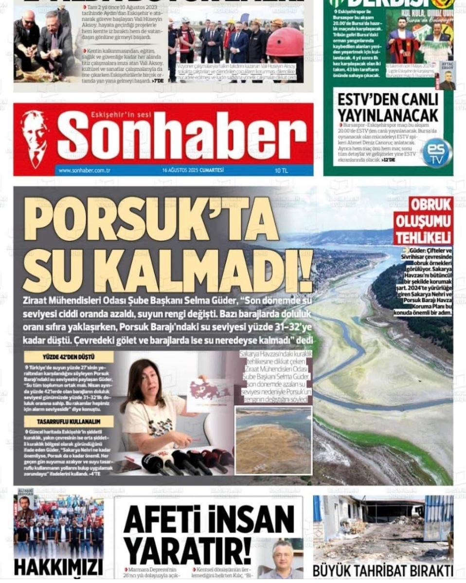 SON HABER-PORSUK'TA SU KALMADI-16 AĞUSTOS 2025