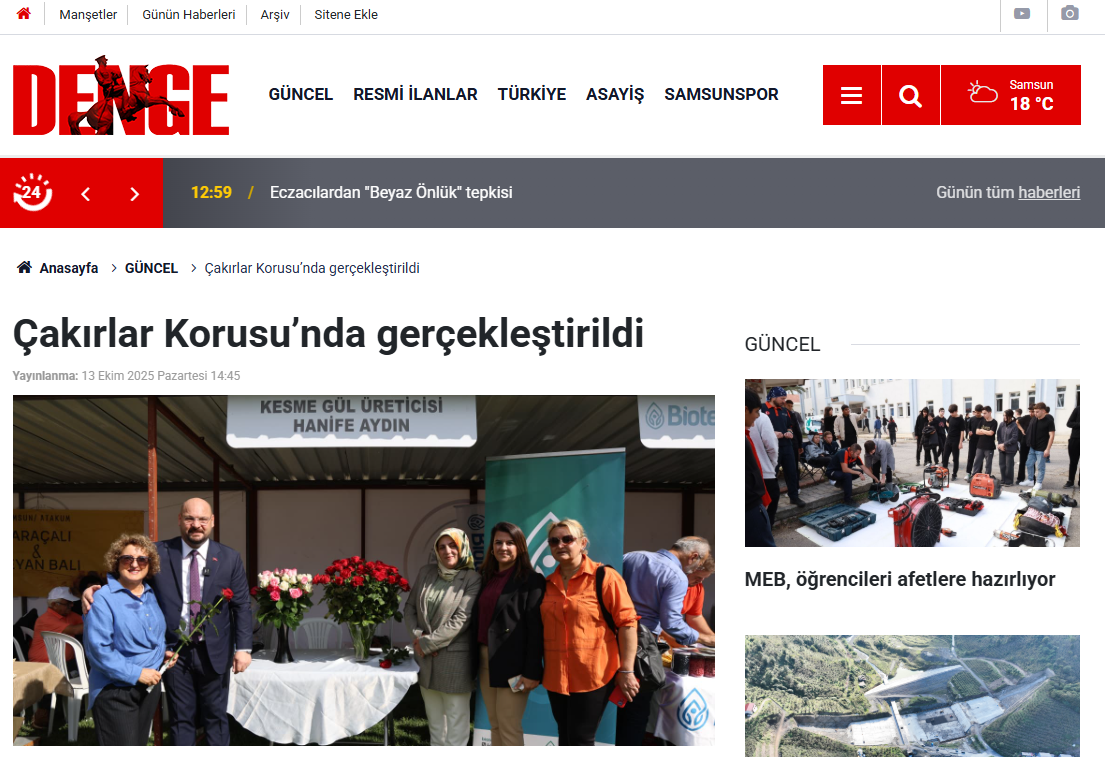 DENGE GAZETESİ: ÇAKIRLAR KORUSU’NDA GERÇEKLEŞTİRİLDİ - 13 EKİM 2025