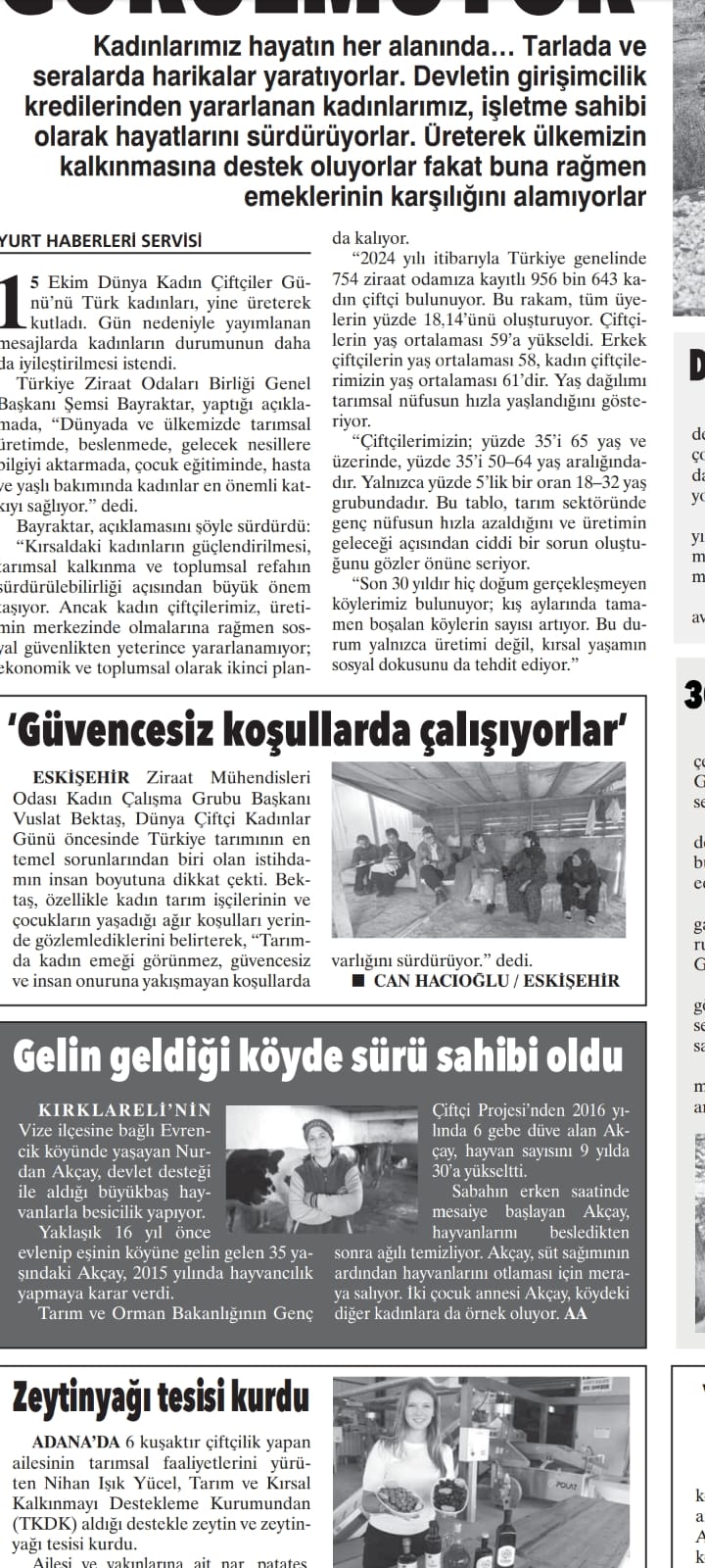 AYDINLIK GAZETESİ: GÜVENCESİZ KOŞULLARDA ÇALIŞIYORLAR-16 EKİM 2025