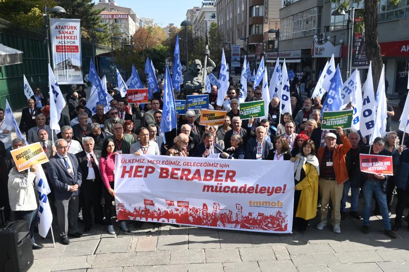TMMOB, MADENCİ ANITI’NDA BASIN AÇIKLAMASI YAPTI: “ÜLKEMİZ, MESLEĞİMİZ, GELECEĞİMİZ İÇİN HEP BİRLİKTE MÜCADELEYE!”