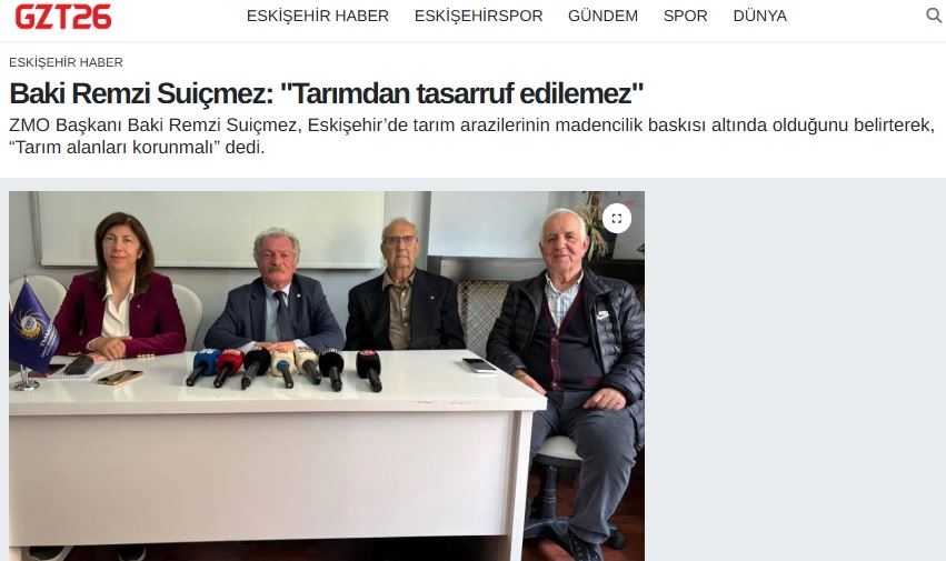 GZT26: BAKİ REMZİ SUİÇMEZ: "TARIMDAN TASARRUF EDİLEMEZ"- 21 EKİM 2025
