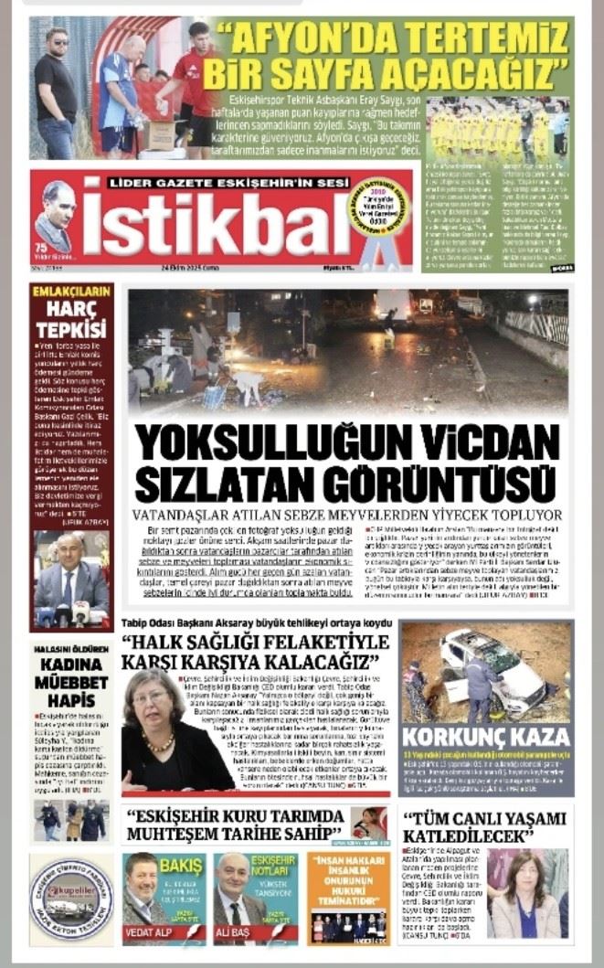 İSTİKBAL GAZETESİ: TÜM CANLI YAŞAMI KATLEDİLECEK-24 EKİM 2025
