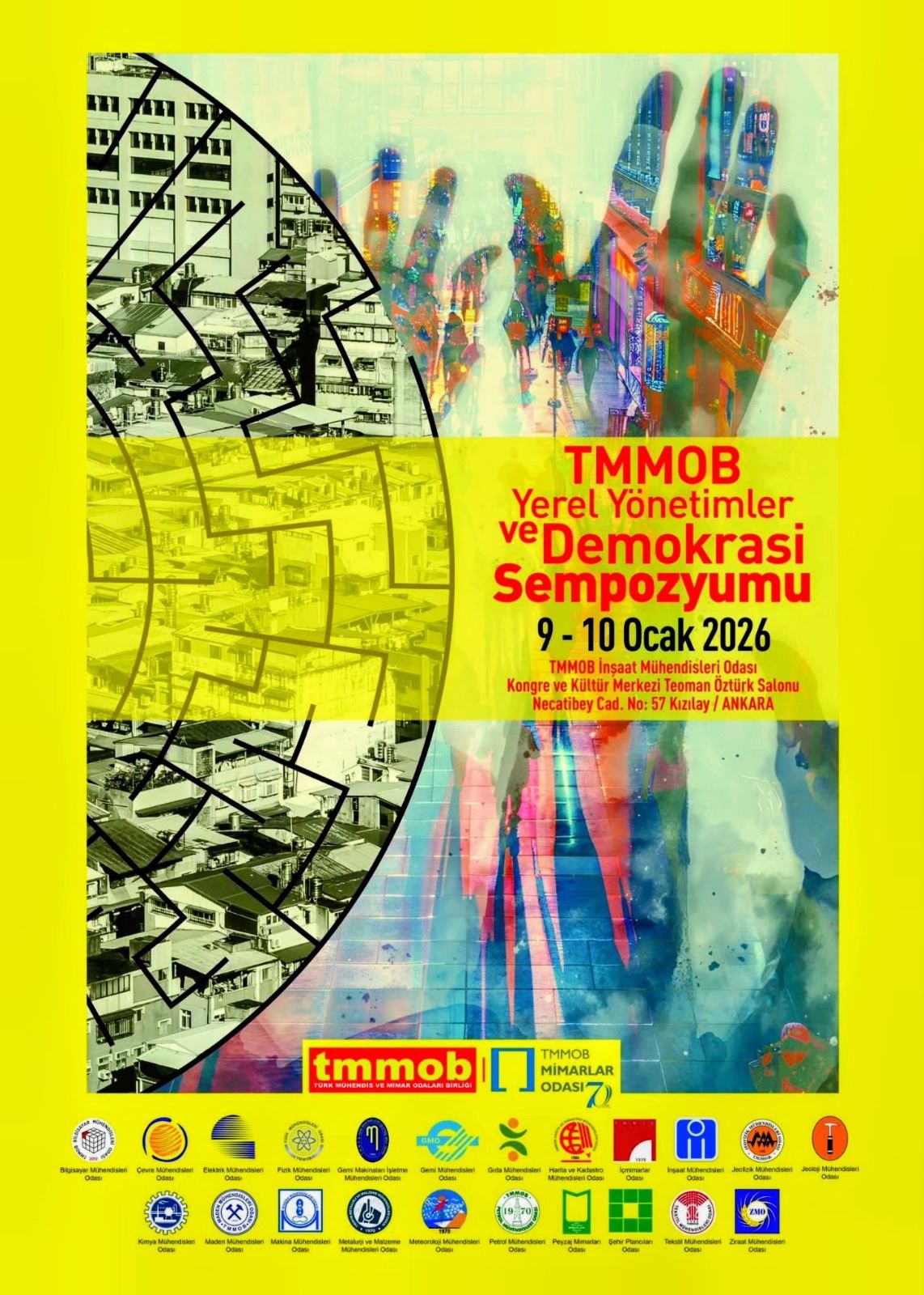 TMMOB YEREL YÖNETİMLER VE DEMOKRASİ SEMPOZYUMU 9-10 OCAK 2026’DA ANKARA’DA GERÇEKLEŞTİRİLECEK