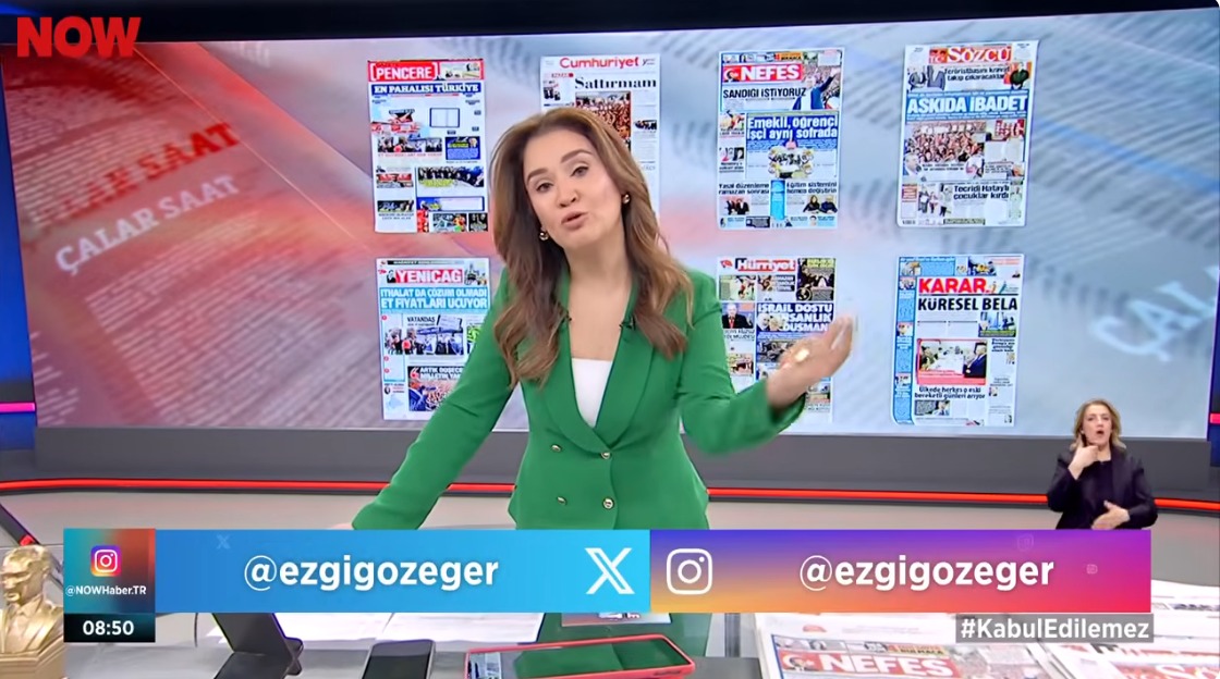 NOW HABER – “EZGİ GÖZEGER İLE ÇALAR SAAT HAFTA SONU” PROGRAMI