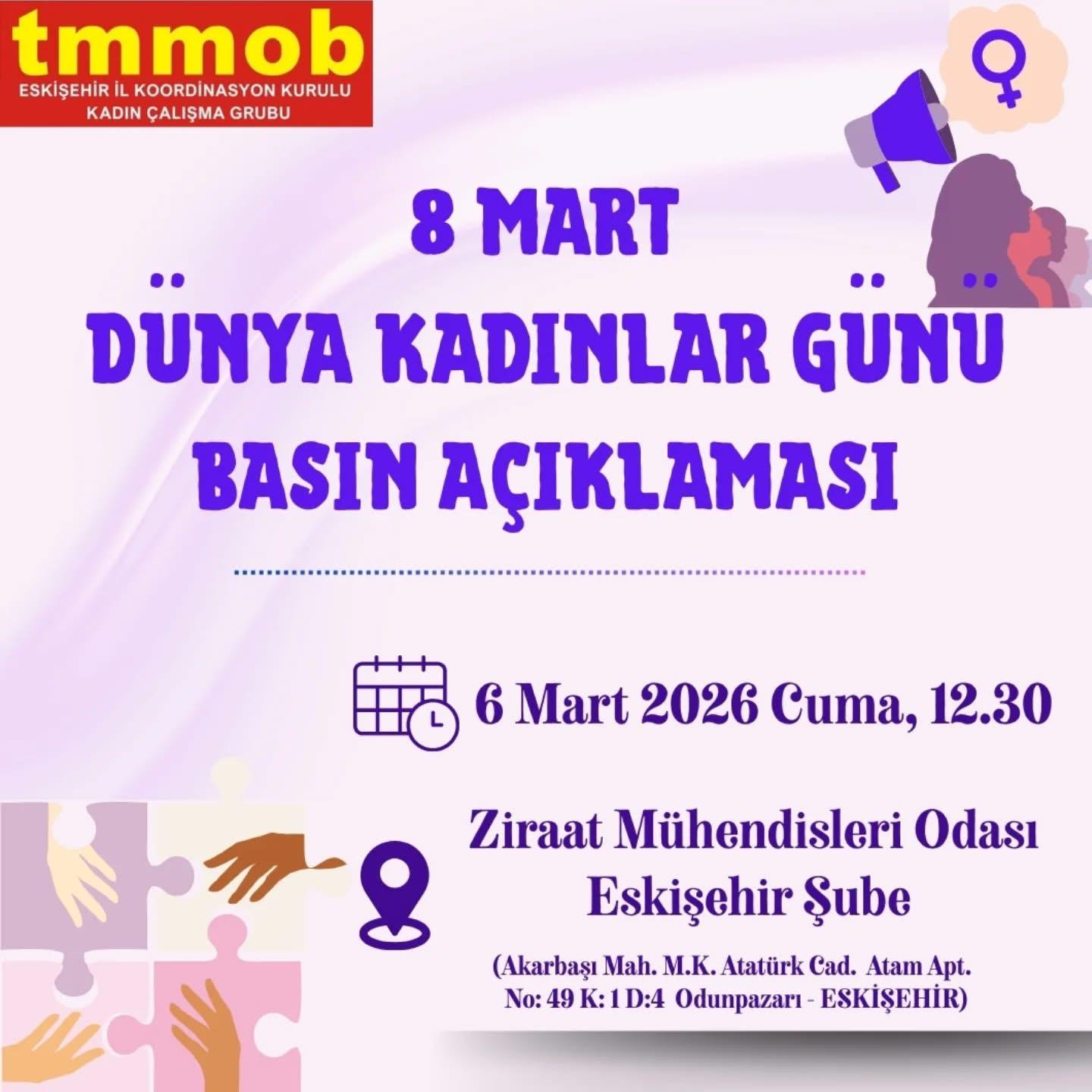 8 MART DÜNYA KADINLAR GÜNÜ BASIN AÇIKLAMASI-6 MART2026