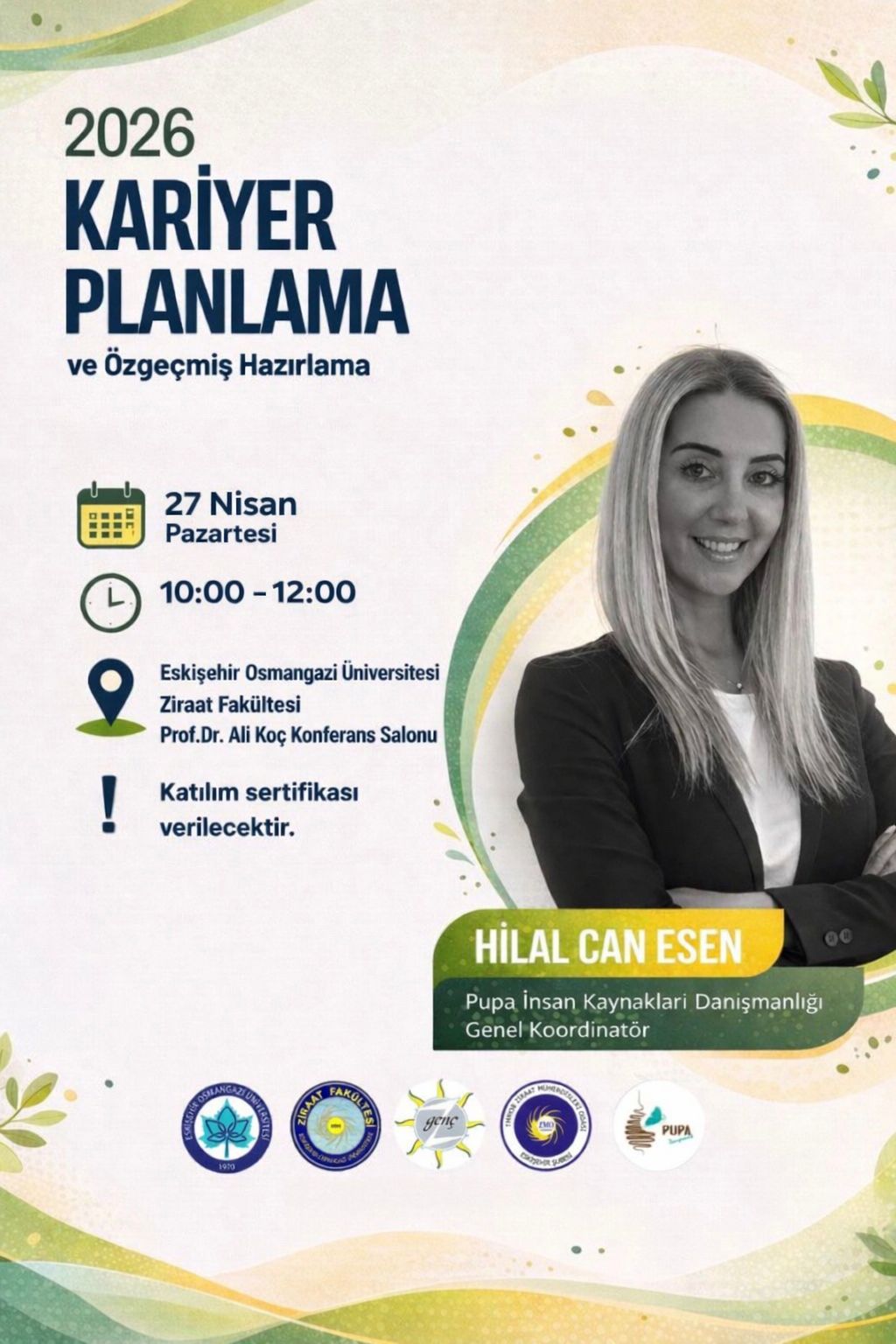 KARİYER PLANLAMA VE ÖZGEÇMİŞ HAZIRLAMA EĞİTİMİ- 27 NİSAN 2026
