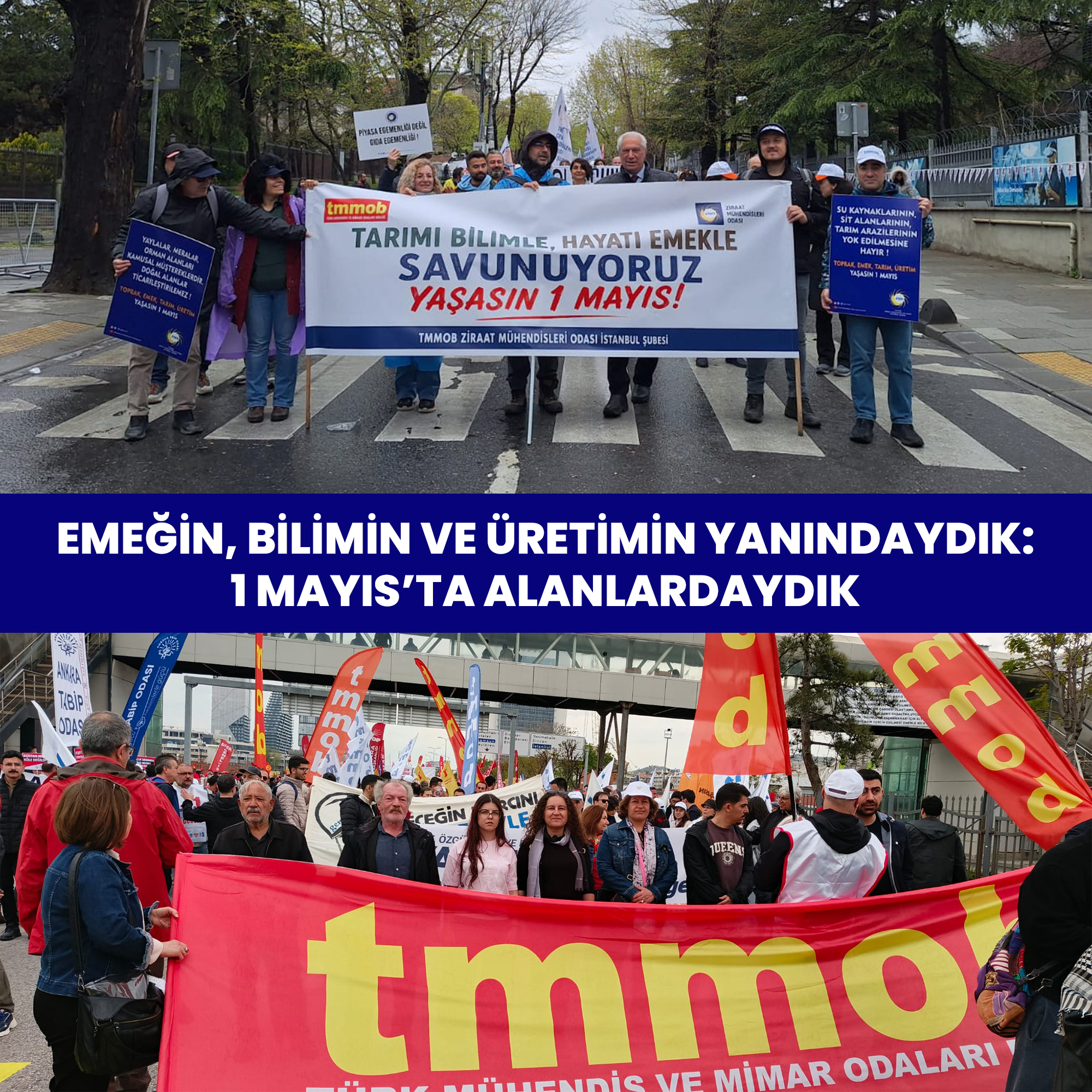 EMEĞİN, BİLİMİN VE ÜRETİMİN YANINDAYDIK: 1 MAYIS’TA ALANLARDAYDIK