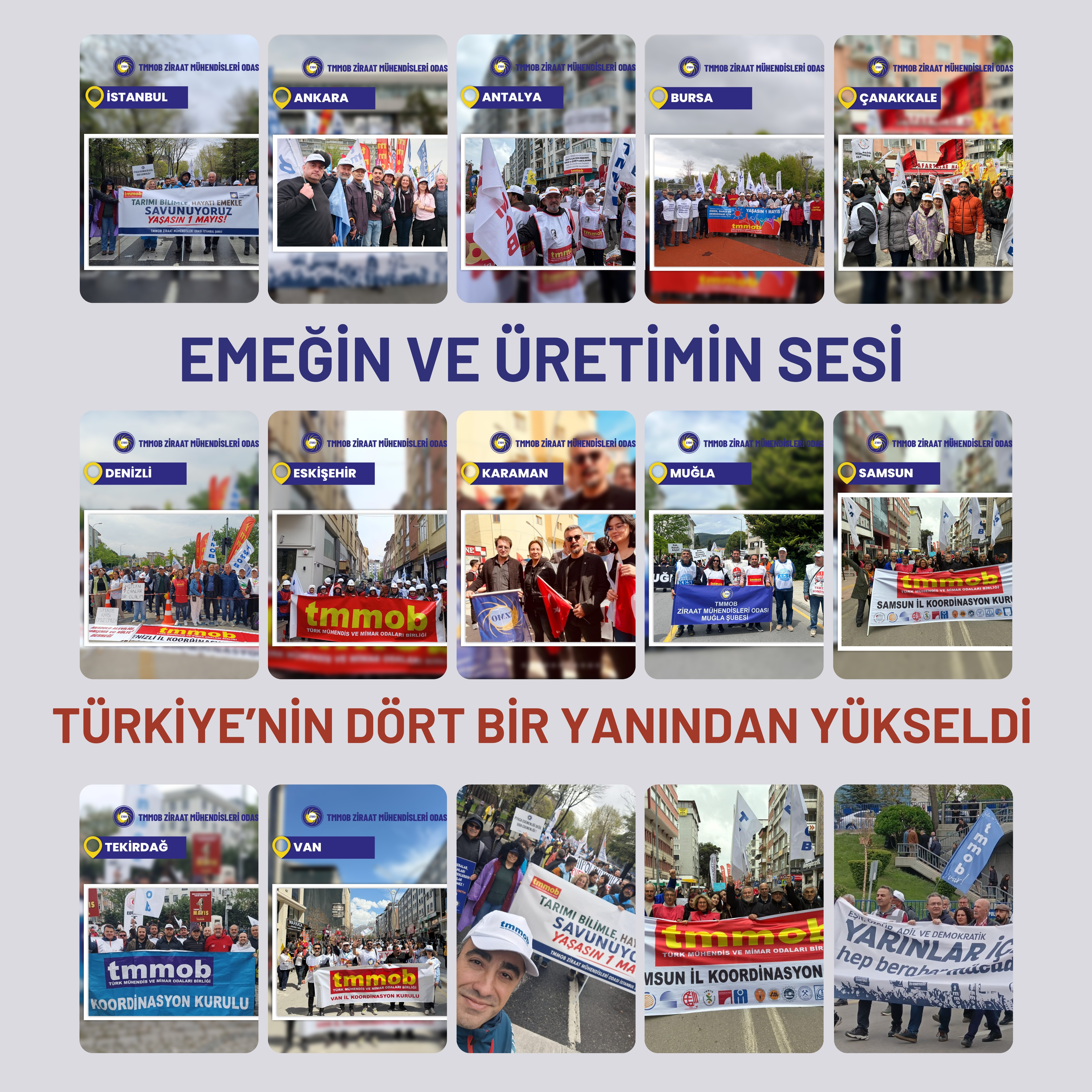 EMEĞİN VE ÜRETİMİN SESİ TÜRKİYE’NİN DÖRT BİR YANINDAN YÜKSELDİ