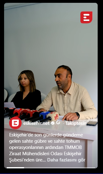 ESKİSEHİR.NET: SAHTE GÜBRE VE TOHUM-18 MAYIS 2026