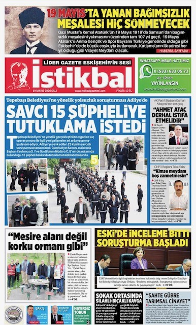 İSTİKBAL GAZETESİ: SAHTE GÜBRE TARIMSAL CİNAYET- 19 MAYIS 2026