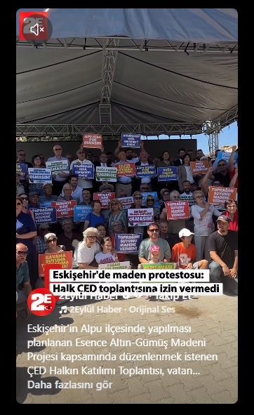 2 EYLÜL- ESKİŞEHİR'DE MADEN PROTESTOSU: HALK CED TOPLANTISINA İZİN VERMEDİ-22 TEMMUZ 2026
