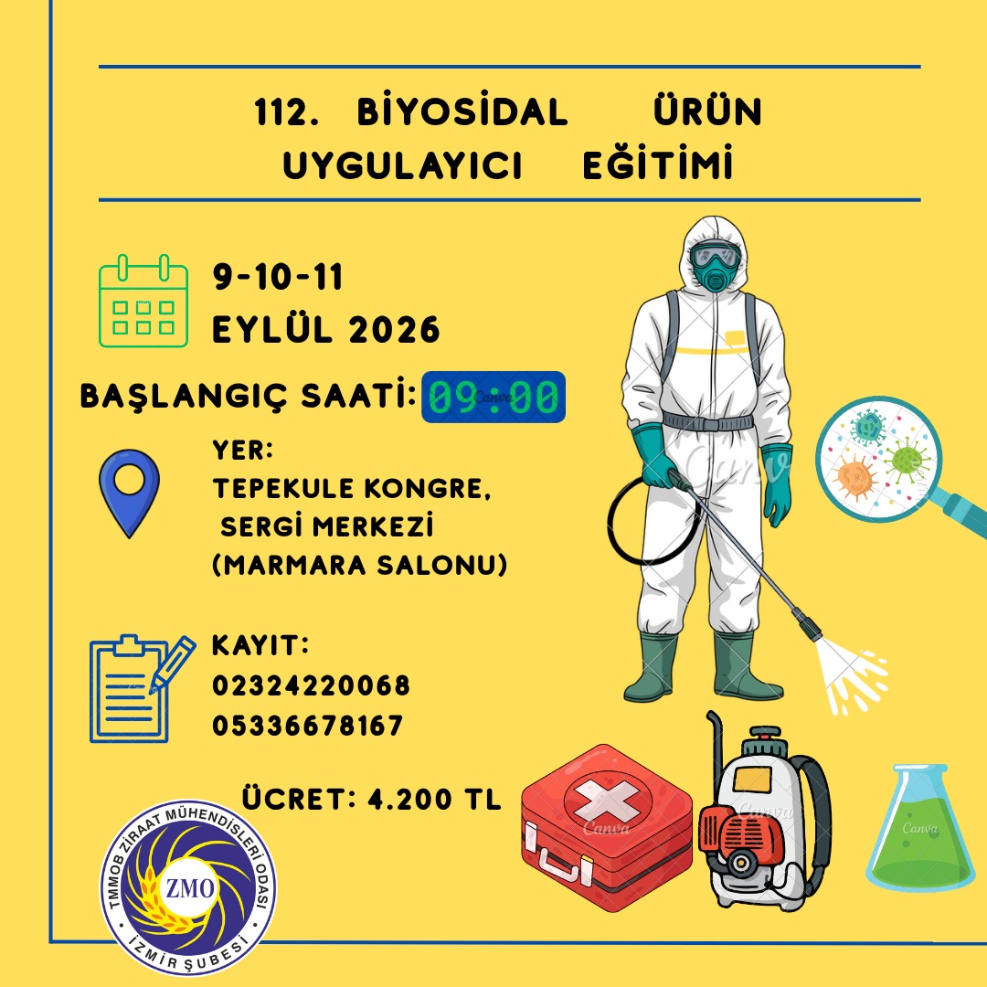 112. BİYOSİDAL ÜRÜN UYGULAYICI EĞİTİMİ 