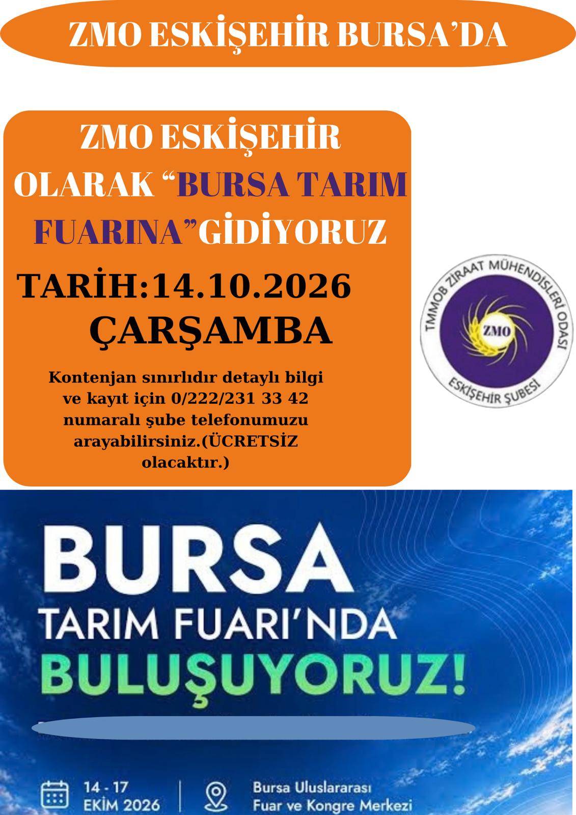 BURSA TARIM FUARI- 14 EKİM 2026