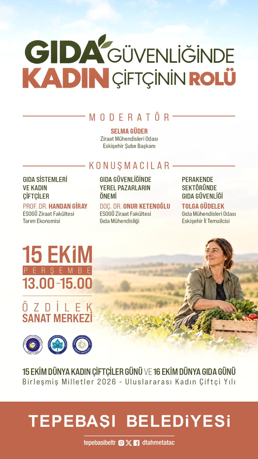 "GIDA GÜVENLİĞİNDE KADIN ÇİFTÇİNİN ROLÜ" PANELİ- 15 EKİM 2026