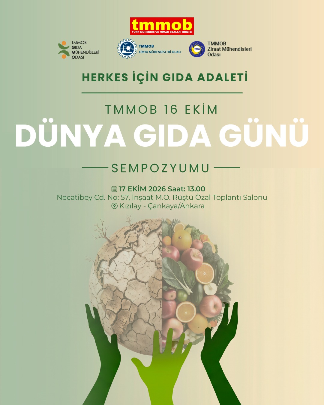16 EKİM DÜNYA GIDA GÜNÜ BASIN AÇIKLAMASI: GIDA HAKKI LÜKS DEĞİL, YAŞAMIN TEMEL KOŞULUDUR!