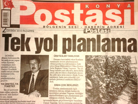 “TEK YOL PLANLAMA”- KONYA POSTASI