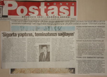 “SİGORTA YAPTIRIN!” - KONYA POSTASI