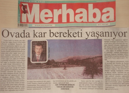 “OVADA KAR BEREKETİ YAŞANIYOR”-MERHABA