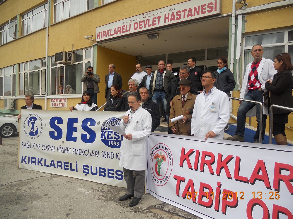 KIRKLARELİ`DE SES VE TABİP ODASININ BASIN AÇIKLAMASI