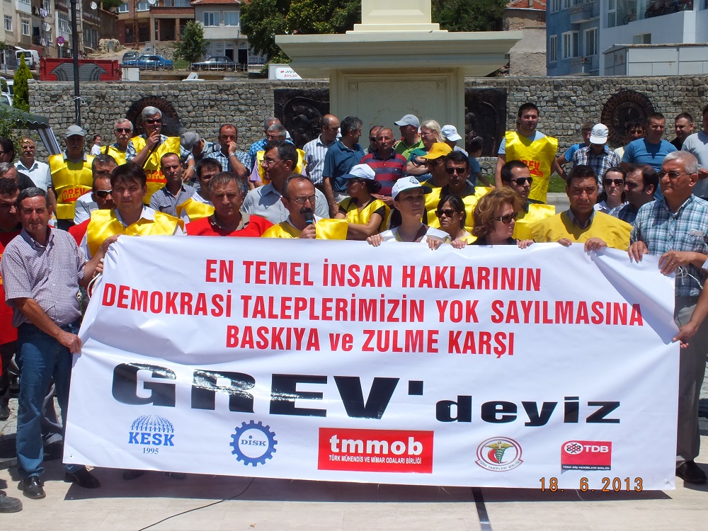 KIRKLARELİ`NDE KAMU ÇALIŞANLARI GREVİ VE BASIN AÇIKLAMASI