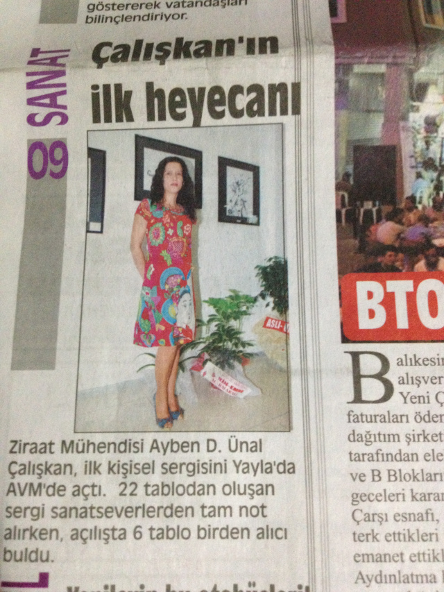 ÜYEMİZ İLK KİŞİSEL RESİM SERGİSİNİ AÇTI