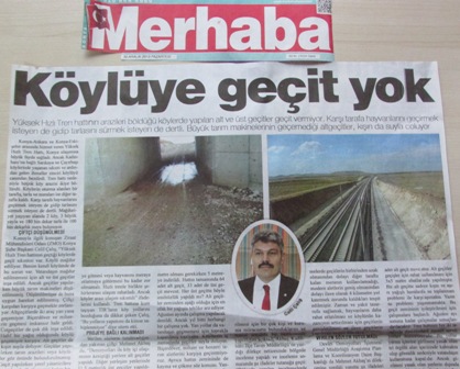 "KÖYLÜYE GEÇİT YOK"-MERHABA GAZETESİ