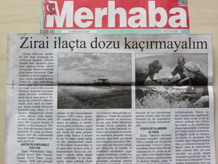 "ZİRAİ İLAÇTA DOZU KAÇIRMAYALIM" - MERHABA