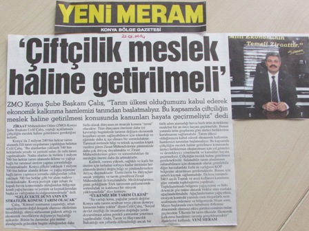 `ÇİFTÇİLİK MESLEK HALİNE GETİRİLMELİ`- YENİ MERAM, YENİ KONYA, YENİGÜN, MEMLEKET