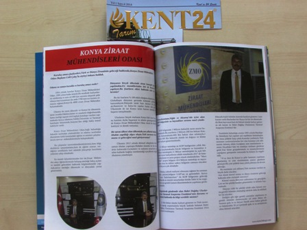 KENT 24 TARIM DERGİSİ-ZİRAAT MÜHENDİSLERİ ODASI KONYA ŞUBESİ