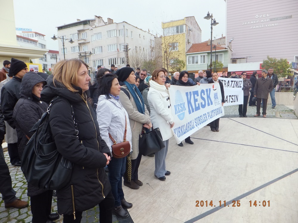 KIRKLARELİ`NDE KADINA ŞİDDETE KARŞI BASIN AÇIKLAMASI