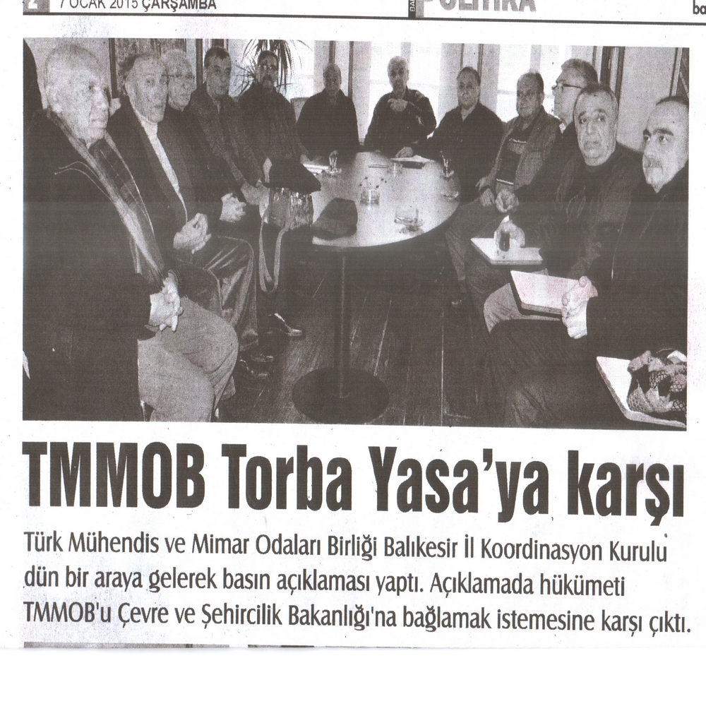 TORBA YASA HAKKINDA BASIN AÇIKLAMASI 