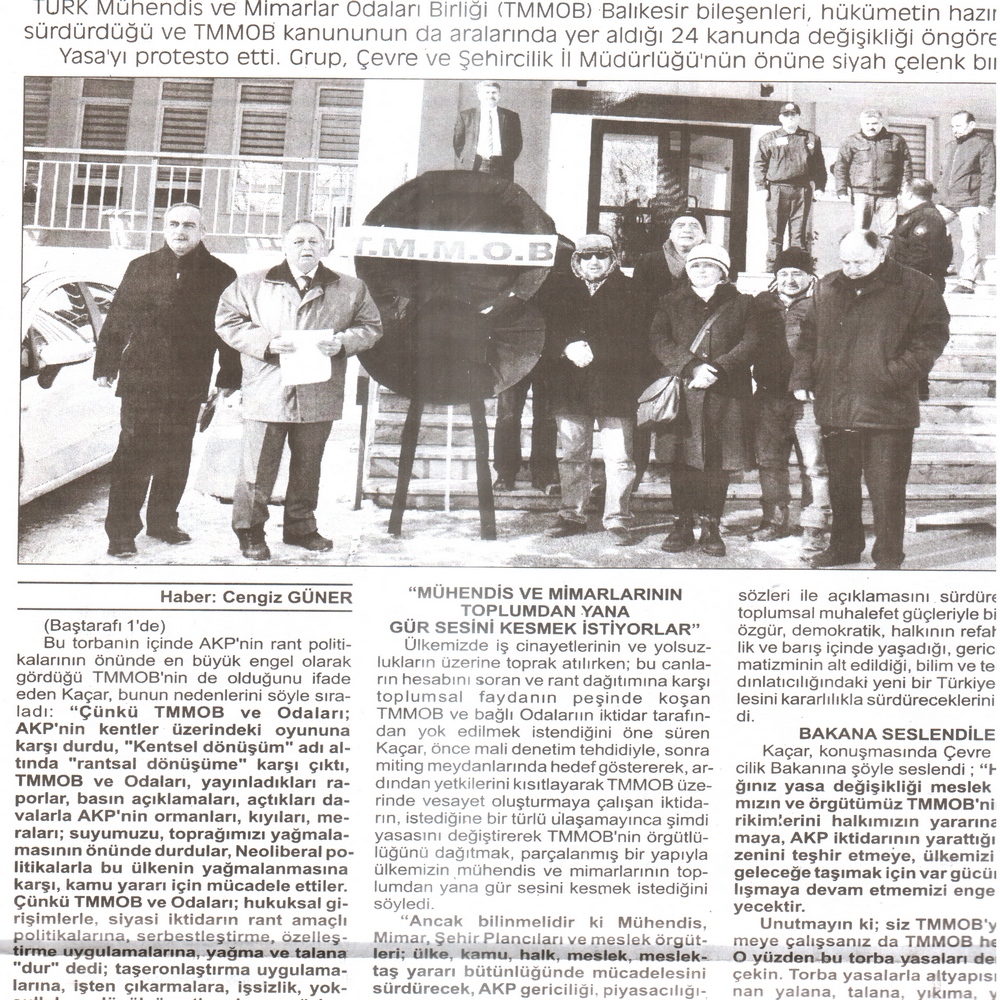TORBA YASA PROTESTO EDİLDİ