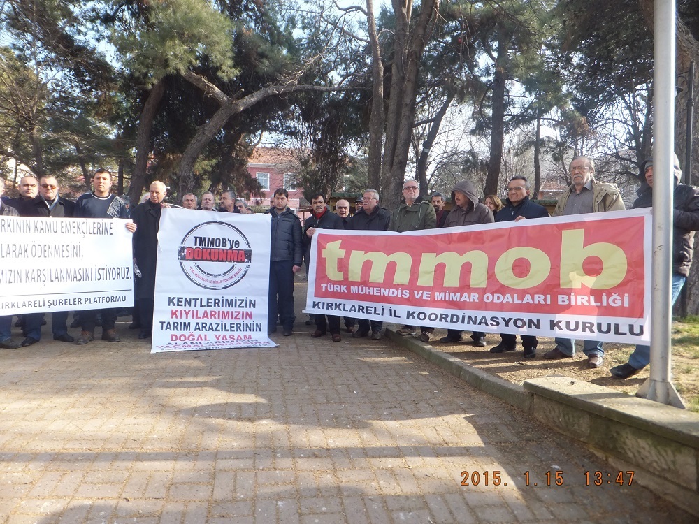 KIRKLARELİ`NDE TMMOB BASIN AÇIKLAMASI VE BROŞÜR DAĞITIMI 