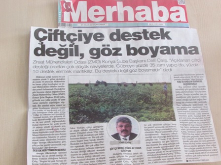 ÇİFTÇİYE DESTEK DEĞİL, GÖZ BOYAMA