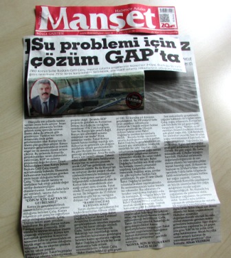 SU PROBLEMİ İÇİN ÇÖZÜM GAP`TA - MANŞET